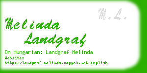 melinda landgraf business card